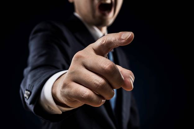 Man yelling at you - Hostile Work Environment